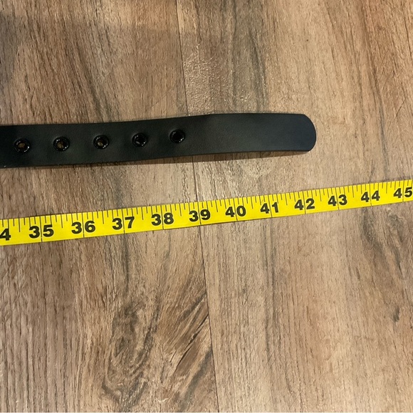 Punk Studded Belt 2 Row Pyramid Emo Stud PU Rock Goth Scene Rivet Black Red Pink - Picture 11 of 11